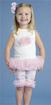 Mud Pie Girls Bunny Pink Tunic and Leggings