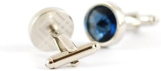 French Cufflinks Male Nail Sleeve Set Male Cuff Shirt Button 254 Blue Imitation Diamond