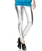 Pink Rose Stretch Metallic Leggings
