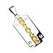 NEW Stainless Steel 2 Tone Gold Centered Blade Pendant