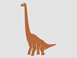 Produkt-Bild: Wandbild Wandsticker Dinosaurier Brachiosaurus 14cm-braun80