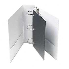 Vinyl ClearVue XtraValue Slant D-Ring Presentation Binder, 3 Capacity, White