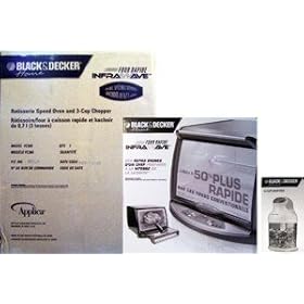 BLACK and DECKER ROTISSERIE SPEED INFRAWAVE OVEN AND 3 CUP FOOD CHOPPER by Black & Decker