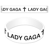 Lady Gaga - Cross Rubber Bracelet In White