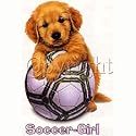 Soccer Girl Puppy Youth T-Shirt