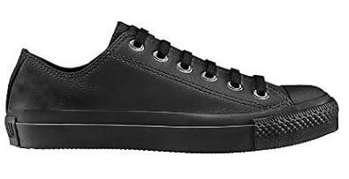 Converse Leather Chuck Taylor All Star Shoes (1T865) Low Top in Black Monochrome