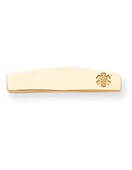 14k Gold Non-enameled Medical Jewelry Plate
