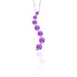 Sterling Silver 2 1/3 ct. Pink Tourmaline "Journey of Love" Curve Pendant with Chain