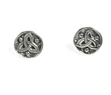Celtic Knot Earrings - Sterling Silver Irish Celtic Trinity Knot Post-back Earrings