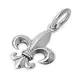 Sterling Silver Fleur De Lis Pendant - 14mm