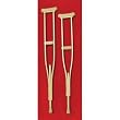 `Wood Crutches w/Grips, Tips, & Pads / Tall Adult 48" - 65"