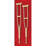 `Wood Crutches w/Grips, Tips, & Pads / Tall Adult 48