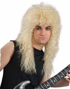 80s Rock Star Wig (Blonde) Adult Halloween Costume Accessory