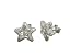 Silver Diamond Star Earrings