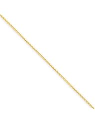 .7mm, 14 Karat Yellow Gold, Round Open Link Cable Chain - 16 inch