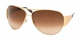 Prada - PRADA SPR 65I SPR65I 5AK-6S1 SHINY GOLD METAL BROWN GRADIENT LENS AVIATOR SUNGLASSES SHADES