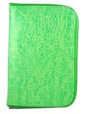 Green Croco Print Jewelry Carrying Case