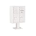 Salsbury Industries 3410DAX-06WHT Pedestal Mounted Mailbox, White