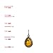 Sterling Silver Amber Drop Small Charm Pendant