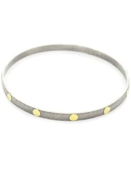 GURHAN "Midnight" Sterling Silver with Gold Accents Bangle Bracelet