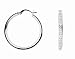9ct White Gold 25mm Cubic Zirconia Hoop Creole Earrings