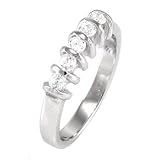 CZ Silver Engagement Ring - size 5