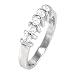 CZ Silver Engagement Ring - size 5