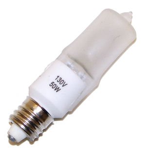 50 watt 130 volt Miniature Candelabra E11 Base Frosted Incandescent Halogen Light bulb