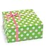 24' personalized lime dots letterpress gift wrap