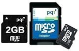 PQI microSDカード 2GB miniSD・SDアダプター付ブリスター