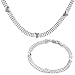 Sterling Silver Beaded Heart Necklace 18" and Bracelet 7" set.