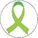 LIME GREEN AWARENESS RIBBON Pinback Button 1.25" Pin / Badge (Lymphoma, Lyme Disease, Adoption, Mental Health)