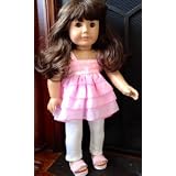 Pink Dressy Pant Set with Flowing Layered Pink Top w/Matching Shoes - fits American Girl 18" Doll Clothes - American Girl Locker