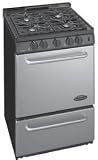 Premier Pro Series P24S310BP 24 Commercial Style Freestanding Gas Range, 4 Sealed Burners