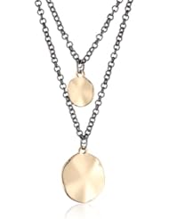 Kensie "Laughing All The Way" Mixed Metal-Plated Double Circle Pendant Necklace, 18"