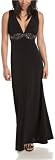 XOXO - XOXO Juniors' Long Halter Dress with Rhinestone Detail