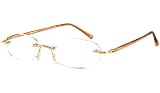Asset Eyewear Full Readers (Women) Reading Glasses - R575 Rimless Gold by Asset Eyewear