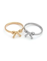 14k Yellow or White Solid Gold Bow Ring