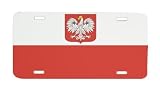 Poland Polish Polska Flag License Plate