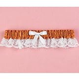 Orange Spice Satin and Lace Wedding Garter