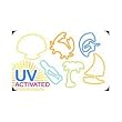 Silly Bandz Beach Shapes - 24 Pack Uv (Ultra Violet) Activated Selected Bandz That Change Colors in the Sunlight + Free Necklace
