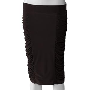 Buy Adi D Shrrd Accent Pencil Skirt - Brown