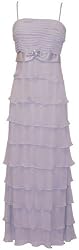 Tiered Ruffle Chiffon Prom Formal Gown Long Holiday Party Cocktail Dress Bridesmaid