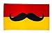 Simple Deluxe Oversized 40 by 70-Inch Vibrant Cotton Mustache Beach Towel ( 1 - Pack , Red / Orange)