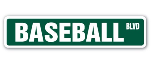 BASEBALL Street Sign bat mitt glove gift softball catcher