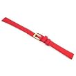 Red Calf Leather Watchband fits Mickey Watch 12mm