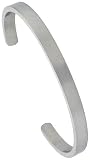 6 Plain Surgical Steel Cuff Bangle 1/4 (6 mm) wide