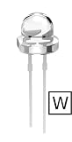 Joe Knows Electronics 5mm Clear White Straw Hat LED (25 Pack) HQ Series