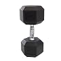 Cap Barbell Rubber Coated Hex Dumbbell with Contoured Chrome Handle