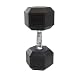 Cap Barbell Rubber Coated Hex Dumbbell with Contoured Chrome Handle